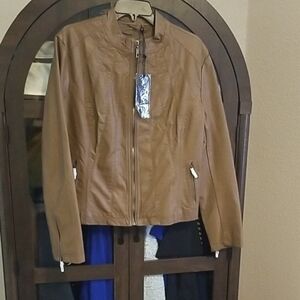 By Johnny Brown "Leather" Look Jacket